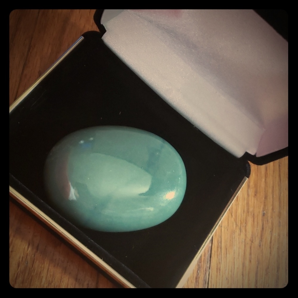 Polished jade stone